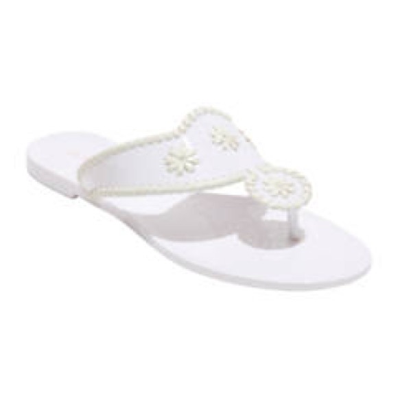 Jack Rogers Jacks Jelly Sandals white size 10 NWT in box - Picture 1 of 10